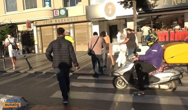 Taksim'in ortasında çırılçıplak kaldı!