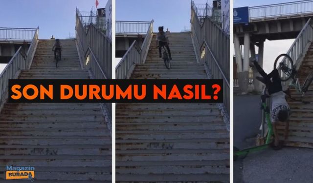 TikTok videosu çekerken demir merdivenlerden uçtu hastanelik oldu!