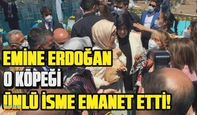 Emine Erdoğan ses telleri kesilen köpeği ünlü sanatçıya emanet etti