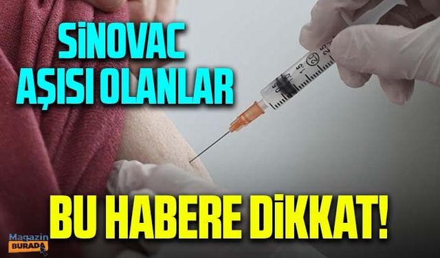 Sinovac aşısı olanlar için flaş karar! Avrupa yasağı gevşetiyor