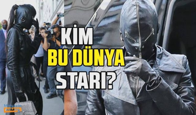 Dünya deri maske maskeyle tüm yüzünü kapatan bu starın kim olduğunu konuşuyor