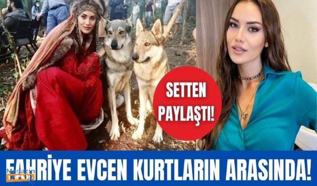 Fahriye Evcen Alparslan Büyük Selçuklu setinden kareler paylaştı!