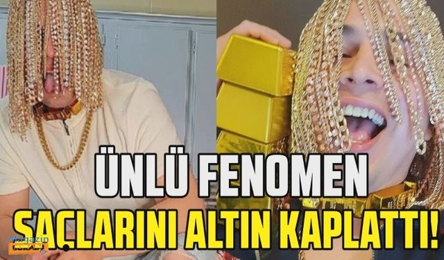 Rapçi Dan Sur yeni bir moda akımı başlattı! Farklı olmak için kafasına kancalarla altın saç monte ettirdi