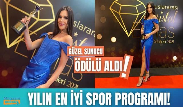 Güzel Sunucu Çiğdem Günal "Yılın En İyi Spor Programı" ödülünü aldı