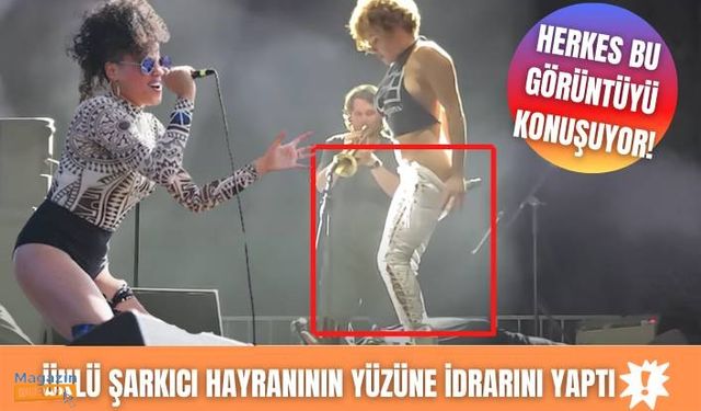 Akıl almaz olay! Şarkıcı Sophia Urista, konserinde hayranının yüzüne idrarını yaptı...