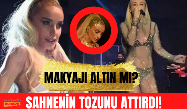 Gülşen sahnede makyajıyla dikkat çekti!