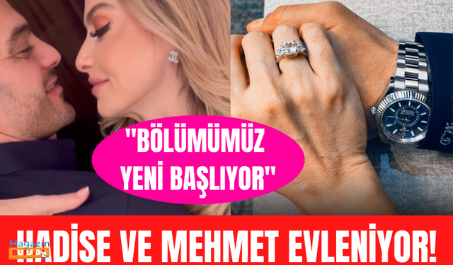 Hadise ve Mehmet Dinçerler evleniyor! Hadise yüzüğü taktı!