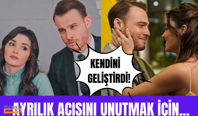 Hande Erçel, Kerem Bürsin'le ayrılığının acısını resimle dindiriyor