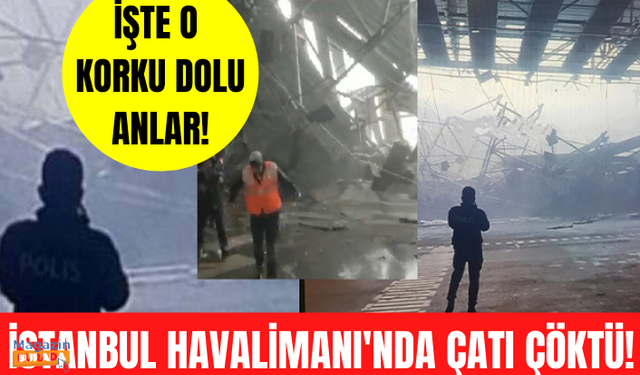 THY'nin İstanbul Havalimanı'ndaki kargo tesisinin çatısı kar nedeniyle çöktü! Korku dolu anlar!