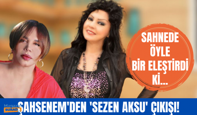 Ünlü popçu Şahsenem: "Sezen Aksu şarkısı okumam!"