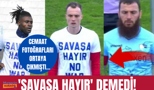 Erzurumsporlu Aykut Demir ‘Savaşa Hayır’ tişörtü giymeyi reddetti