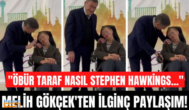 Melih Gökçek’in Stephen Hawking’in balmumu heykeliyle çektiği video sosyal medyada gündem oldu!