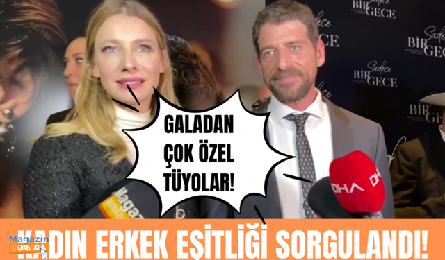 Sadece Bir Gece filminin galası yapıldı! Tuba Ünsal ve Cemal Hünal'dan tüyolar!