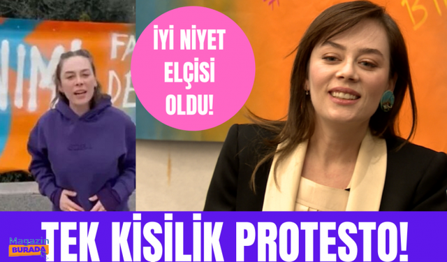 Demet Evgar, BM Kadın Birimi'nde İyi Niyet Elçisi oldu! Tek kişilik protestosu ayakta alkışlandı