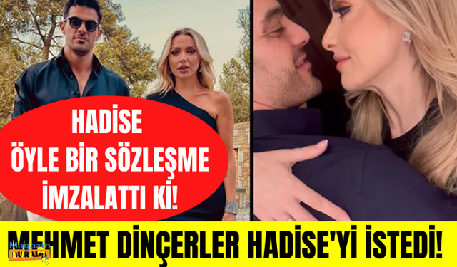 Mehmet Dinçerler Hadise'yi istedi! Nişan yüzüğünü takan Hadise'den gizlilik anlaşması