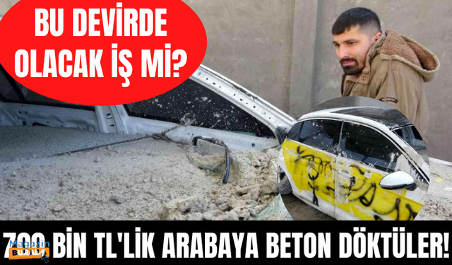 Şakanın dozu kaçtı! Arkadaşlarının 700 bin TL'lik lüks arabasını beton döküp pert ettiler