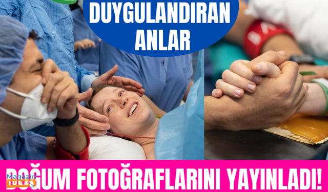 İlk bebeklerini kucağına alan Taner Ölmez ve Ece Çeşmioğlu'nun doğum esnasındaki fotoğrafları ortaya çıktı