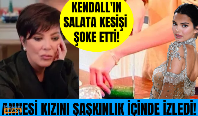 Kendall Jenner salatalık kesmeye çalıştı! Dalga konusu oldu