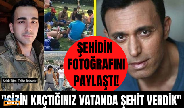 Mustafa Sandal sığınmacılara isyan etti! Şehidin fotoğrafını paylaştı