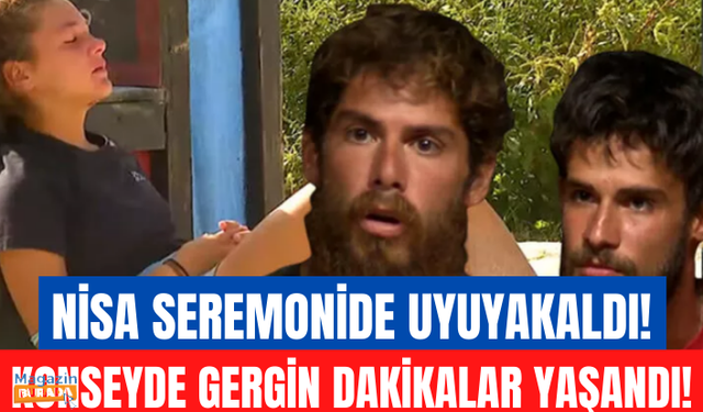 Survivor Nisa seremonide uyuyakaldı! Konseyde gergin dakikalar