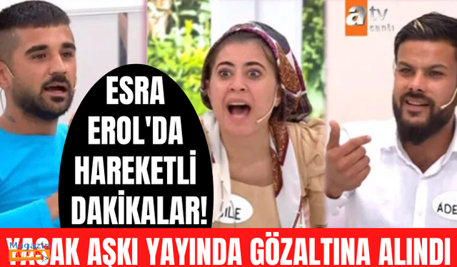 Esra Erol'da hareketli dakikalar! Kocası cezaevindeyken düğün yaptığı yasak aşkı yayında gözaltına alındı