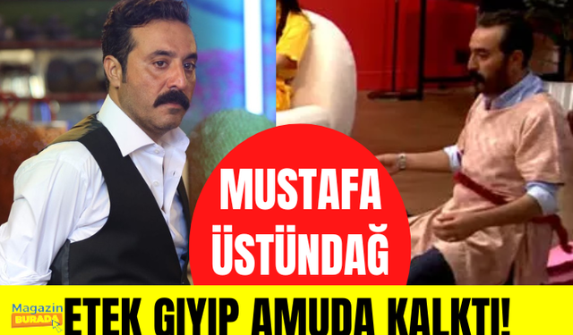 Demet Akbağ ile Güldürme Beni'de Mustafa Üstündağ etek giyip amuda kalktı