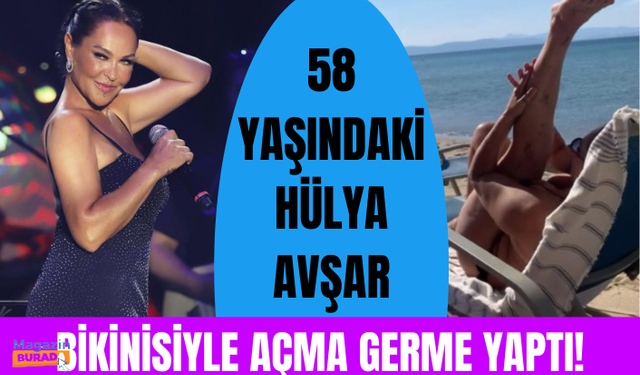 Yattığı yerde bile rahat durmadı! 58'lik Hülya, şezlongda şekilden şekle girdi