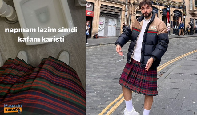 İskoçya'da kilt etek giyen Sefo'ya tepkiler büyüyor!