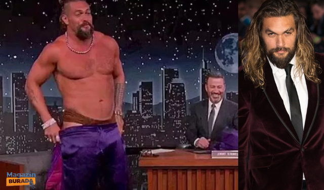 Jason Momoa yayında pantolonunu indirdi! Olay görüntü