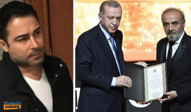 Atilla Taş, Erdoğan'ın elinden ödül alan Yılmaz Erdoğan'ı eleştirirken baltayı taşa vurdu