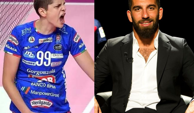 Milli voleybolcu Ebrar Karakurt'tan Arda Turan taklidi! Turan'ın cevabı gündem oldu!