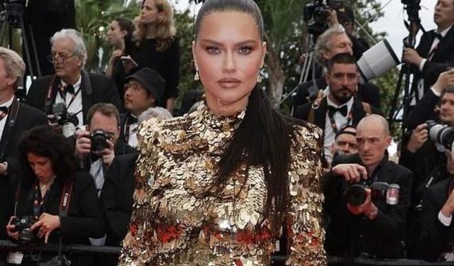 Adriana Lima doğum kilolarını attı, Cannes'da boy gösterdi!