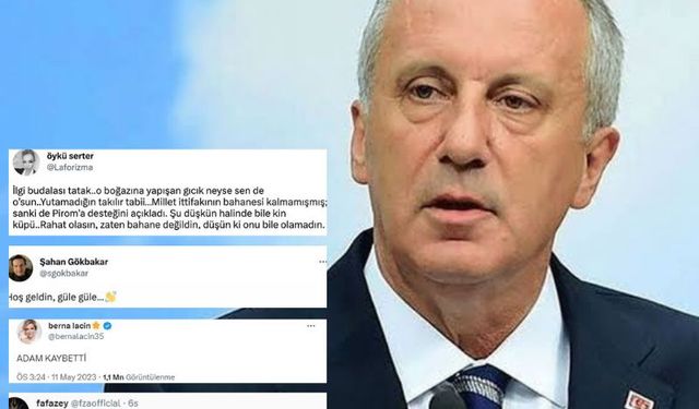 Muharrem İnce adaylıktan çekilerek ünlülerden büyük tepki aldı