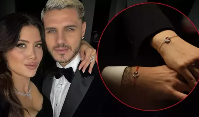 Mauro Icardi ile Wanda Nara ay yıldızlı bileklik taktı! 'Türk halkına sevgimizi göstermek istedik'