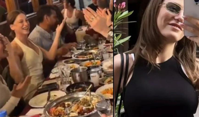 Masayı şenlendirdi: Serenay Sarıkaya'nın Mardin'de türkü gecesi!