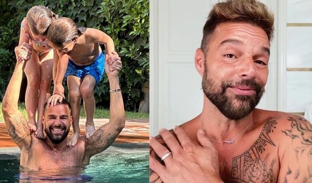 Ricky Martin’den nadir paylaşım! Çocuklarıyla havuz keyfi yaptı.