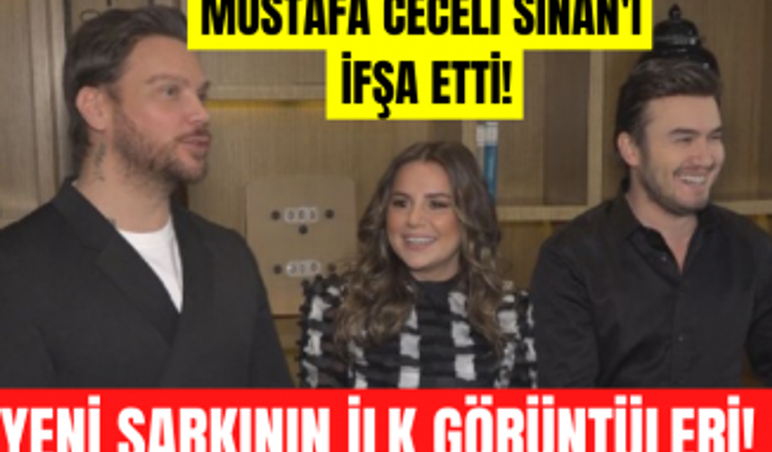 Sinan Akçıl - Merve Özbey ve Mustafa Ceceli yeni şarkılarının klip çekiminde gülmekten kırdı geçirdi