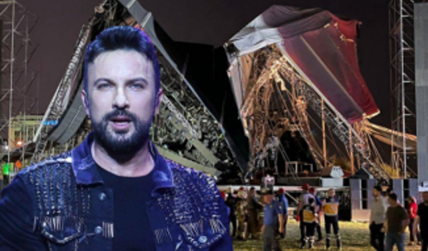 Yıllar sonra Tarkan’ın İzmir’de vereceği konser için kurulan sahne yerle bir oldu!