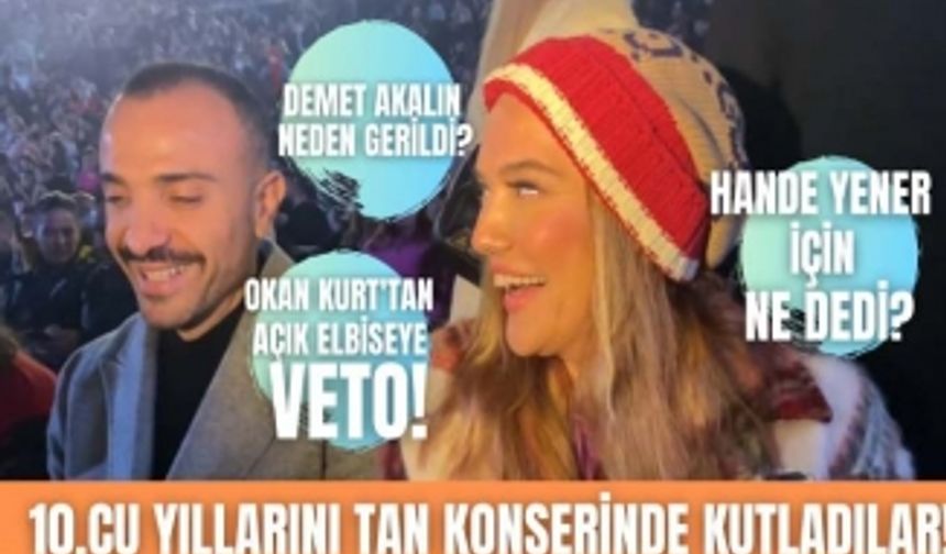 Demet Akalın ve Okan Kurt evliliklerinin 10.cu yılında Tan Taşçı konserinde... Hande Yener nasibini aldı