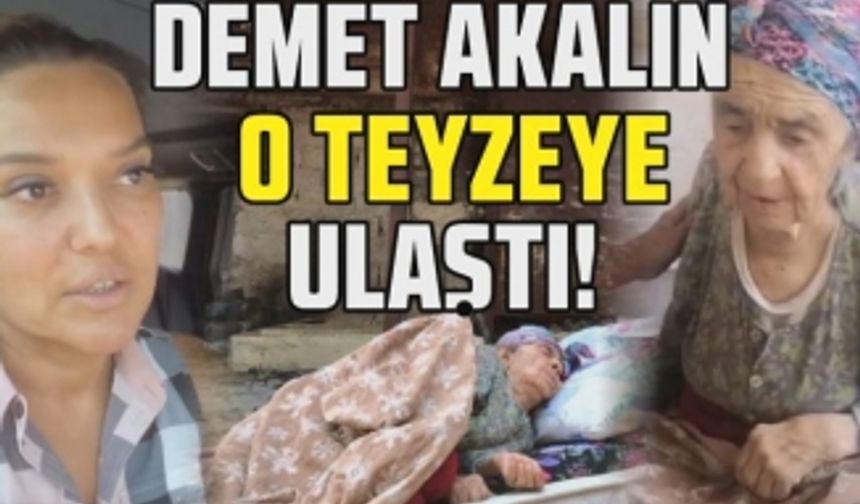 Demet Akalın yangında evi yanan yaşlı teyzeye ulaştı!