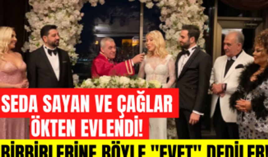 Seda Sayan ve Çağlar Ökten evlendi! Seda Sayan ve Çağlar Ökten nikahta birbirlerine böyle evet dedi!