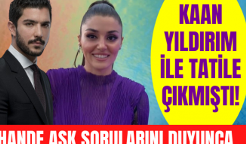 Hande Erçel mor kıyafetiyle yine göz kamaştırdı! Hande, Kaan Yıldırım sorusunu duyunca...