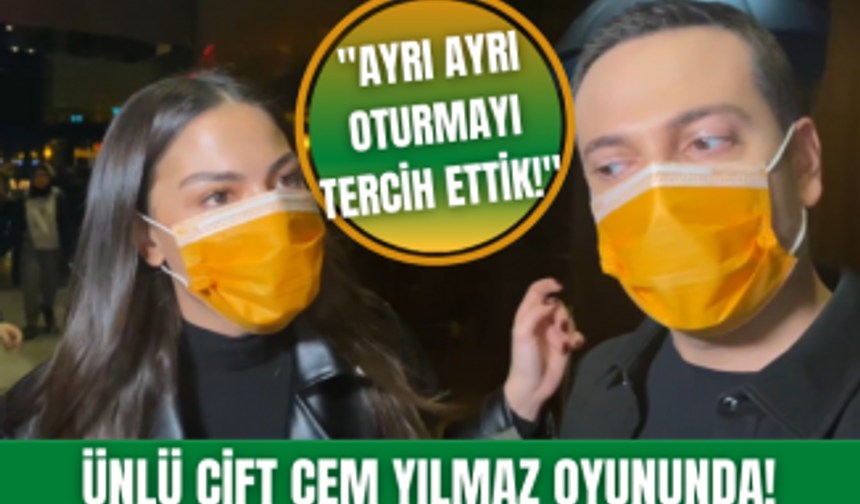 Demet Özdemir ve Oğuzhan Koç çifti Cem Yılmaz gösterisinde! ''Ayrı ayrı oturmayı tercih ettik!''