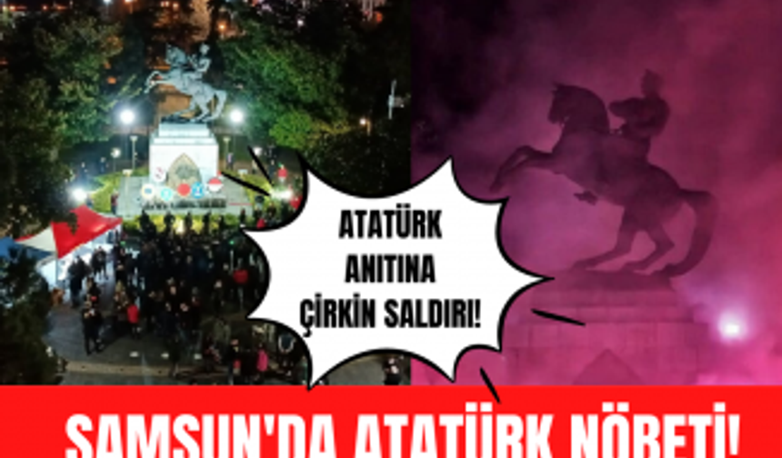 Samsun’da Atatürk anıtına yapılan çirkin saldırıya tepkiler çığ gibi büyüyor!