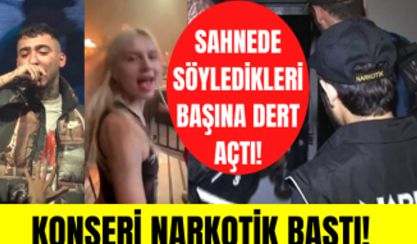 Uzi'nin konserde söyledikleri başına iş açtı! Aleyna Tilki'nin sevgilisini narkotik polisi bastı!