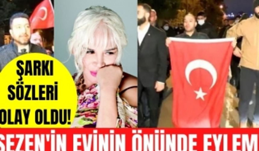 Sezen Aksu'nun Adem ile Havva'ya olan sözleri nedeniyle evinin önünde eylem yapıldı!