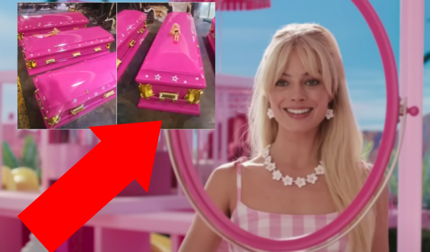 Tüm dünyada büyük ses getiren Barbie filminin son akımı 'pembe tabutlar'!