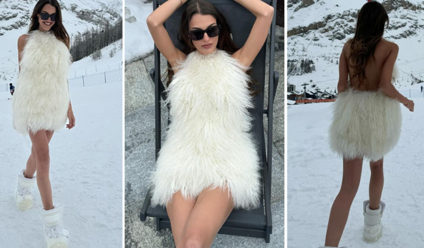 Dilan Çiçek Deniz'in kar kıyafeti sosyal medyayı yıktı!