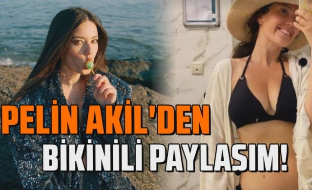 Pelin Akil'den siyah bikinili ayna pozu!